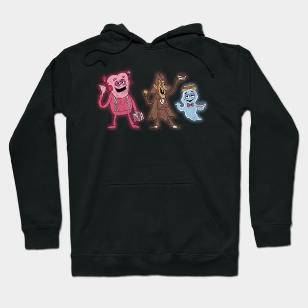 Hitchhiking Cereal Monsters! Hoodie by chrisraimoart